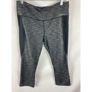 Eddie Bauer Grey Cropped Athletic Leggings Size Large